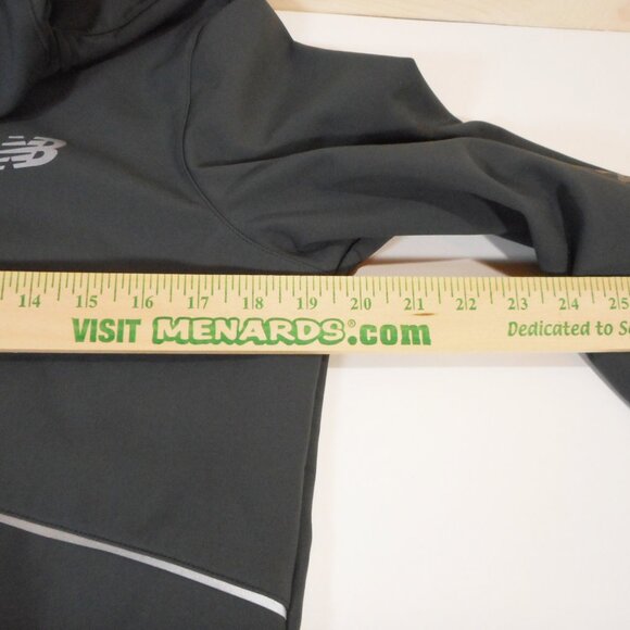 New Balance Women's size M Windbreaker Jacket Fleece Lined Full Zip Pockets Gray - Picture 7 of 13